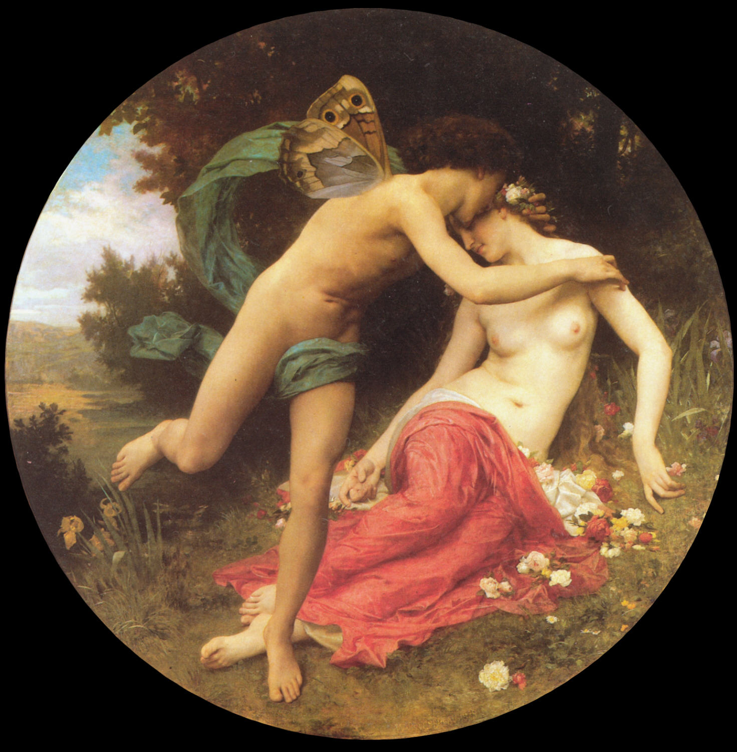 Flora And Zephyr by William Bouguereau, 1875